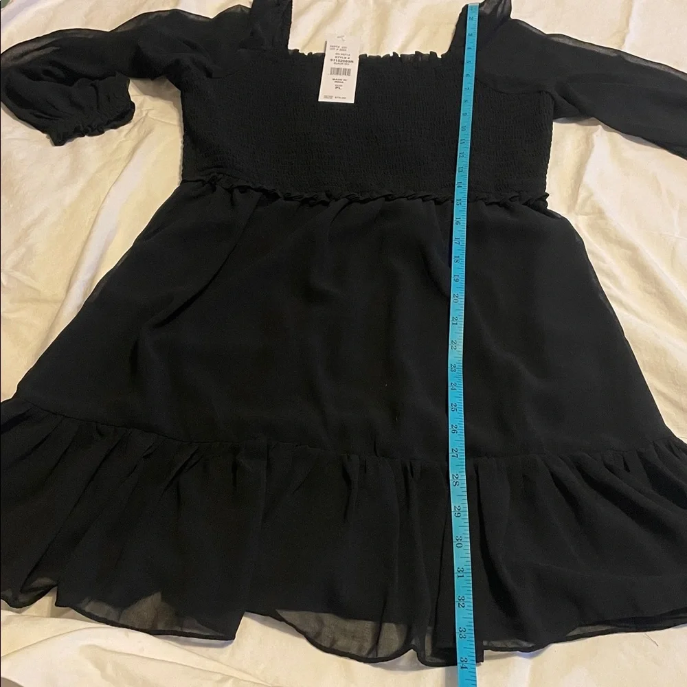 NWT Little black dress in petite large with sheer sleeves - Picture 6 of 9
